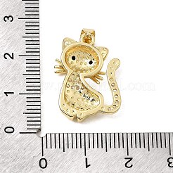 Brass & Clear Cubic Zirconia Pendants&nbsp;CU-CBA3C32-22G