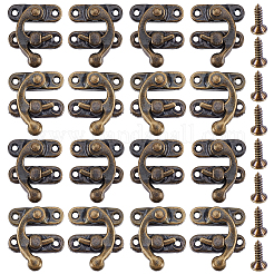 20Pcs 2 Styles Zinc Alloy Wooden Box Lock Catch Clasps&nbsp;DIY-CL0001-36AB