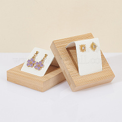 3Pcs Rectangle Wood Earring Display Stands&nbsp;EDIS-DR0001-05A