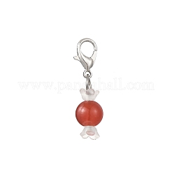 6Pcs Glass Candy Pendant Decorations&nbsp;HJEW-JM04363-01