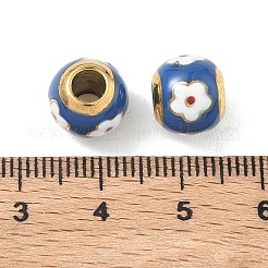 304 Stainless Steel Enamel European Beads&nbsp;STAS-G393-02G-01