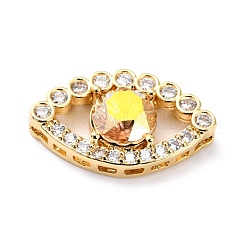 Brass Cubic Zirconia Beads&nbsp;ZIRC-O044-20MC-G