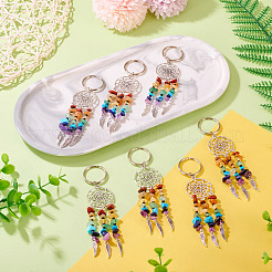 10Pcs Natural & Synthetic Gemstone Keychain&nbsp;KEYC-TAC00057