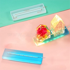 長方形の led アート ライト ディスプレイ ベース diy シリコーン金型  レジン型  UVレジン用  エポキシ樹脂工芸品作り  ホワイト  152x48x13mm&nbsp;DIY-C054-03