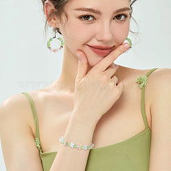 混合スタイルのアクリルビーズ  ピーナッツと蝶結びと蝶  グリーン  6.5~7.5x4~10x3~5.5mm  穴：1.2~1.6mm&nbsp;SACR-TA0001-81A
