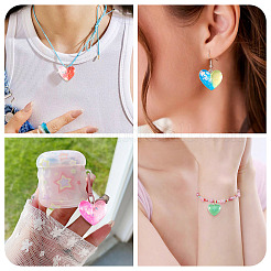 20Pcs 10 Colors Transparent Resin Pendants&nbsp;CRES-TA0001-43
