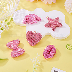 5Pcs 5 Styles Handmade Polymer Clay Pendants&nbsp;RB-BT0001-05A