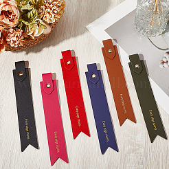 6Pcs 6 Colors PU Leather Bookmarks&nbsp;AJEW-SP0002-27