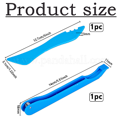 ABSプラスチックとカーボンスチールのホイルハンドフォイルツール2個  藤紫色  127~140x18~31x3~11mm&nbsp;AJEW-DC0003-36