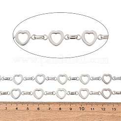 304 Stainless Steel Heart Link Chains&nbsp;SA-CBAE0F2-01P