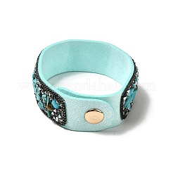 Faux Suede Snap Cord Bracelet&nbsp;LS-BJEW-F428-14