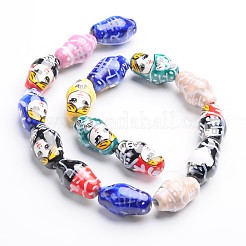 Russian Doll Printed Handmade Porcelain Beads&nbsp;PORC-I003-M