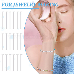 60Pcs 925 Sterling Silver Flat Head Pins&nbsp;STER-BC0002-17C