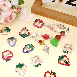 42Pcs 7 Styles Iron & Enamel Snap Hair Clips&nbsp;PHAR-SC0001-003