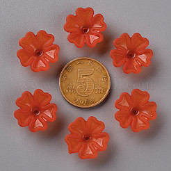 Transparent Frosted Acrylic Bead Caps&nbsp;X-MACR-S371-04A-726