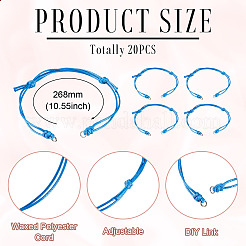 20Pcs Waxed Polyester Cord Bracelet Making&nbsp;AJEW-TAC00096
