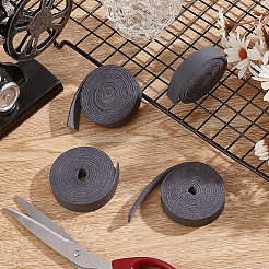 フラットPUレザーコード  革のアクセサリーコード  ジュエリーDIY製版材料  グレー  12mm&nbsp;WL-WH0004-09A