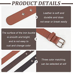 6Pcs 3 Style Imitation Leather Coat Cuff Belt&nbsp;FIND-FG0002-66