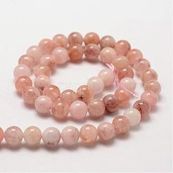 Natural Morganite Round Bead Strands&nbsp;G-O143-05-8mm