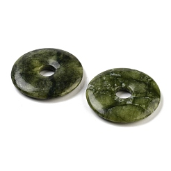 天然南方翡翠ペンダント  ドーナツ/円盤チャーム  50x7.5mm  穴：10.5mm&nbsp;G-K099-50mm-03