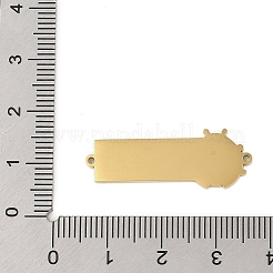 304ステンレススチールレッドエナメルコネクタチャーム  ゴールドカラー  てんとう虫  31x11x1mm  穴：1.2mm&nbsp;STAS-P377-16G-A