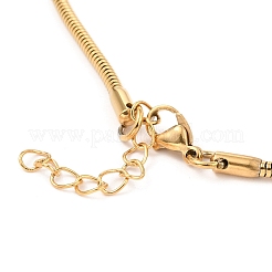1Pc Unisex 304 Stainless Steel Round Snake Chain Bracelets&nbsp;BJEW-DJ0001-70