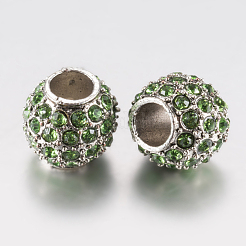 Alloy Rhinestone European Beads&nbsp;PALLOY-F200-03C