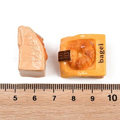 不透明な樹脂模倣食品カボション  ベーグル  ミックスカラー  24x21x14mm&nbsp;CRES-T027-05M