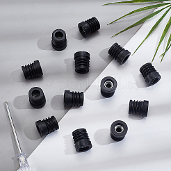 丸型プラスチックプラグチューブエンドキャップ40個  ブラック  22.5x19.5mm  内径：7mm&nbsp;FIND-GA0007-14