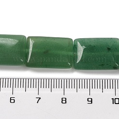 天然石グリーンアベンチュリンビーズ連売り  長方形  18x13.5x5.5mm  穴：1.2mm  約22個/連  15.75インチ（40cm）&nbsp;G-T047-B03-01