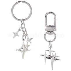 2Pcs 2 Styles Alloy Keychains&nbsp;KEYC-SP0001-37B