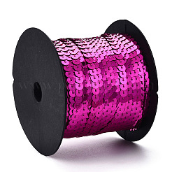 プラスチック製スパンコール/スパンコールチェーンロール  ABカラー  マゼンタ  6mm&nbsp;BS08Y
