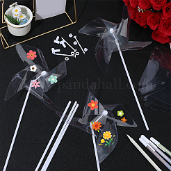 6Pcs DIY Craft PET Windmill&nbsp;DIY-CP0013-48A