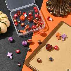 48Pcs Glazed Porcelain Beads&nbsp;PORC-FS0001-34