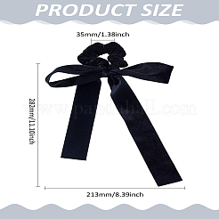 ベルベットヘアタイ1個  蝶結び  ブラック  282x213x16mm  内径：35mm&nbsp;OHAR-LP0001-27