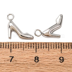 304ステンレススチールチャーム  ステンレス鋼色  靴  10.5x10x2.5mm  穴：1.8mm&nbsp;STAS-Z167-02P-05