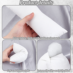 ブレスレットディスプレイ用PUレザージュエリーピロー  ホワイト  23x8x5.8cm  直径：195mm&nbsp;DIY-WH0170-41A