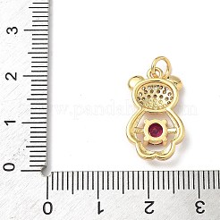 Brass Micro Pave Cubic Zirconia Pendants&nbsp;KK-Q068-04B