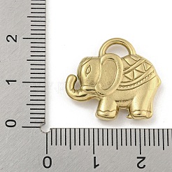 イオンプレーティング（IP）304ステンレスペンダント  象のチャーム  18KGP本金メッキ  18.5x21x4mm  穴：2.5mm&nbsp;STAS-I307-564G