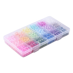 1350Pcs 18 Style Spray Painted ABS Plastic Imitation Pearl Beads&nbsp;OACR-YW0001-35A