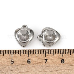 304 Stainless Steel Pendant Cabochon Settings&nbsp;STAS-L022-534P