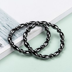 Fashion Non-Magnetic Synthetic Hematite Stretch Bracelets&nbsp;BJEW-D278-01