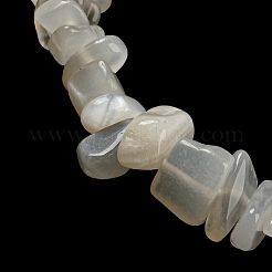 Natural White Moonstone Chip Beaded Stretch Bracelet&nbsp;G-H294-01B-05