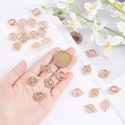 26pcs 13 styles Glass Connector Charms&nbsp;GLAA-PH0002-86