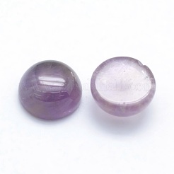 天然石アメジストカボション  半円  6x3~3.5mm&nbsp;X-G-P393-R14-6mm