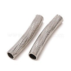 304ステンレスチューブビーズ  ステンレス鋼色  35.5x7x6mm  穴：4.8mm&nbsp;SA-CBA4D96-15B-P