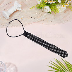 Plastic Imitation Pearls Beaded Neck Tie&nbsp;AJEW-WH20080-02B
