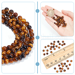 4 Strands Natural Tiger Eye Beads Strands&nbsp;G-NB0004-96