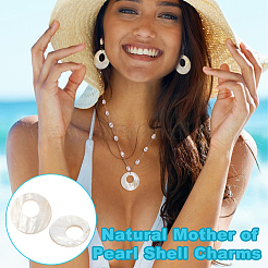40Pcs Shell Pearl Pendants&nbsp;SSHEL-GA0001-18