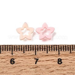 光る手作りポリマークレイカボション  中空スター  暗闇で光る  ミックスカラー  6~7x6.5~8x1~1.5mm  約11365個/500g&nbsp;PY-CBA5A20-17